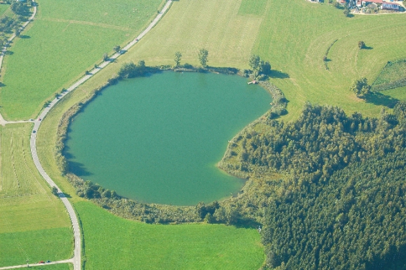 Der Mittelsee von oben fotografiert