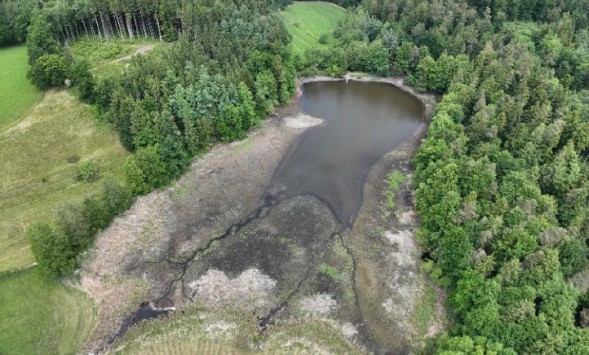 Der Jägerweiher von oben fotografiert