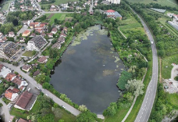 Der Siechenweiher von oben fotografiert